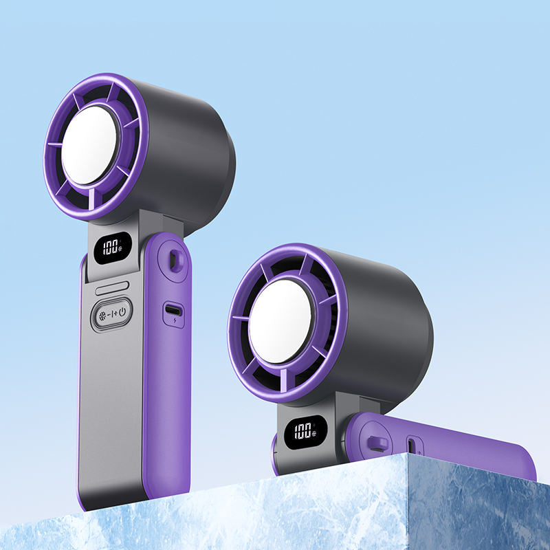 New Refrigeration High Speed Cold Cooling Ice Compress Fan 100 Gear Adjustment Portable High Speed Handheld Fan