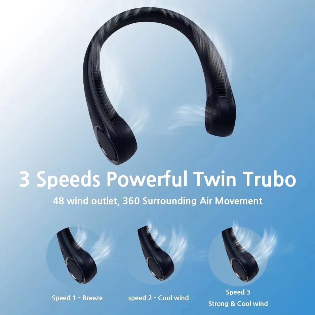 Portable Neck Fan, Hands Free Bladeless Fan