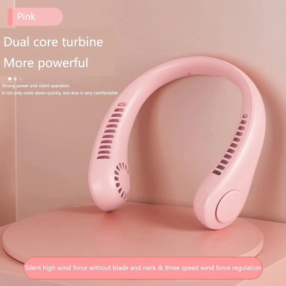 Portable Neck Fan, Hands Free Bladeless Fan