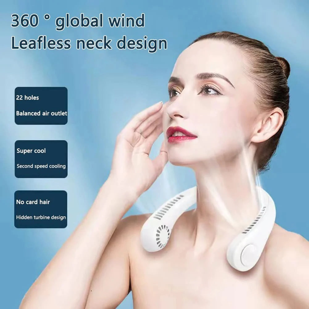 Portable Neck Fan, Hands Free Bladeless Fan