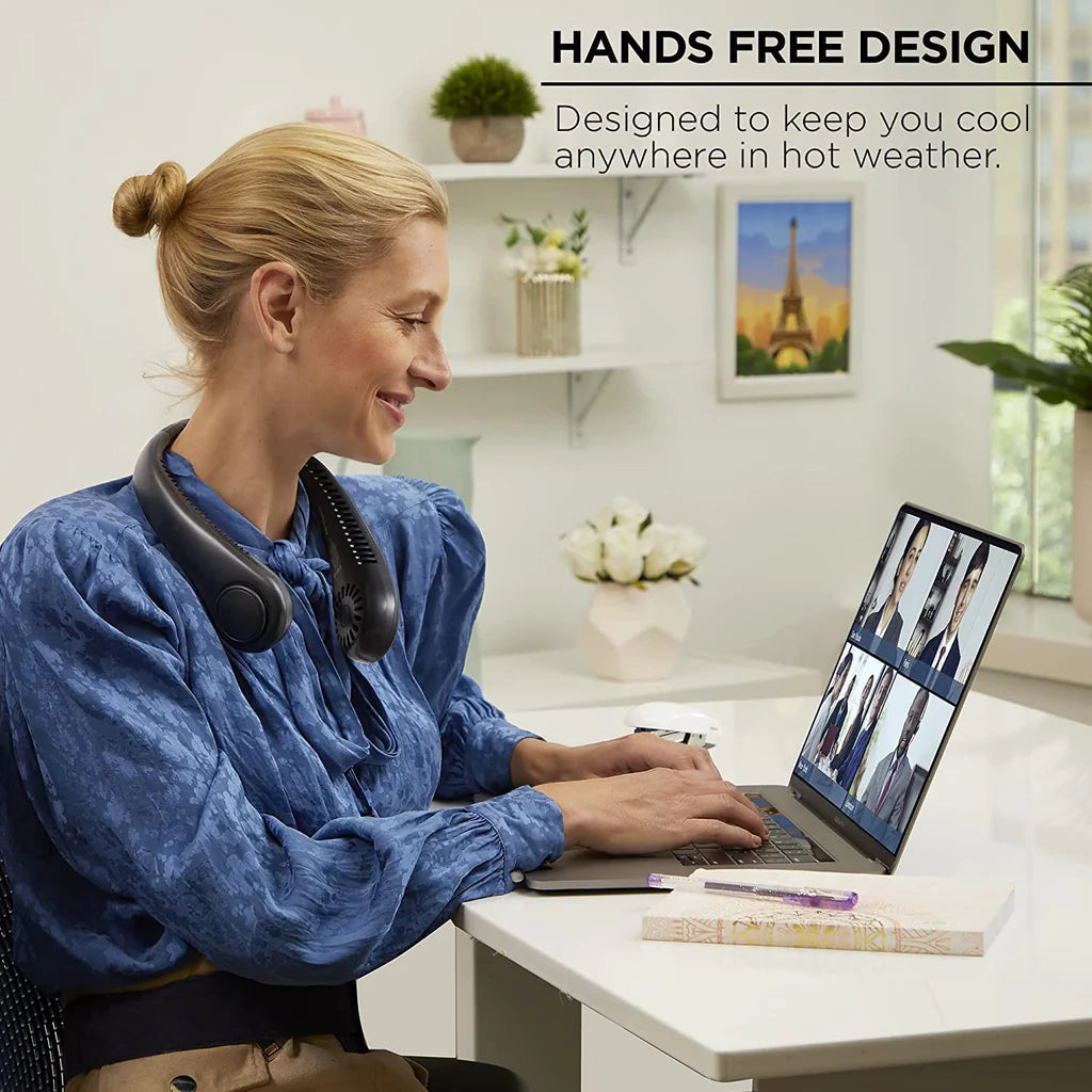 Portable Neck Fan, Hands Free Bladeless Fan