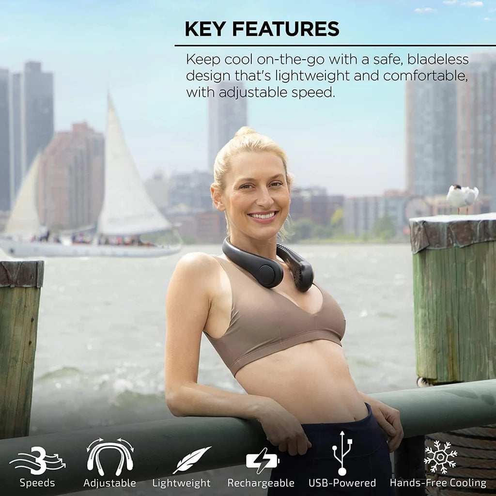 Portable Neck Fan, Hands Free Bladeless Fan