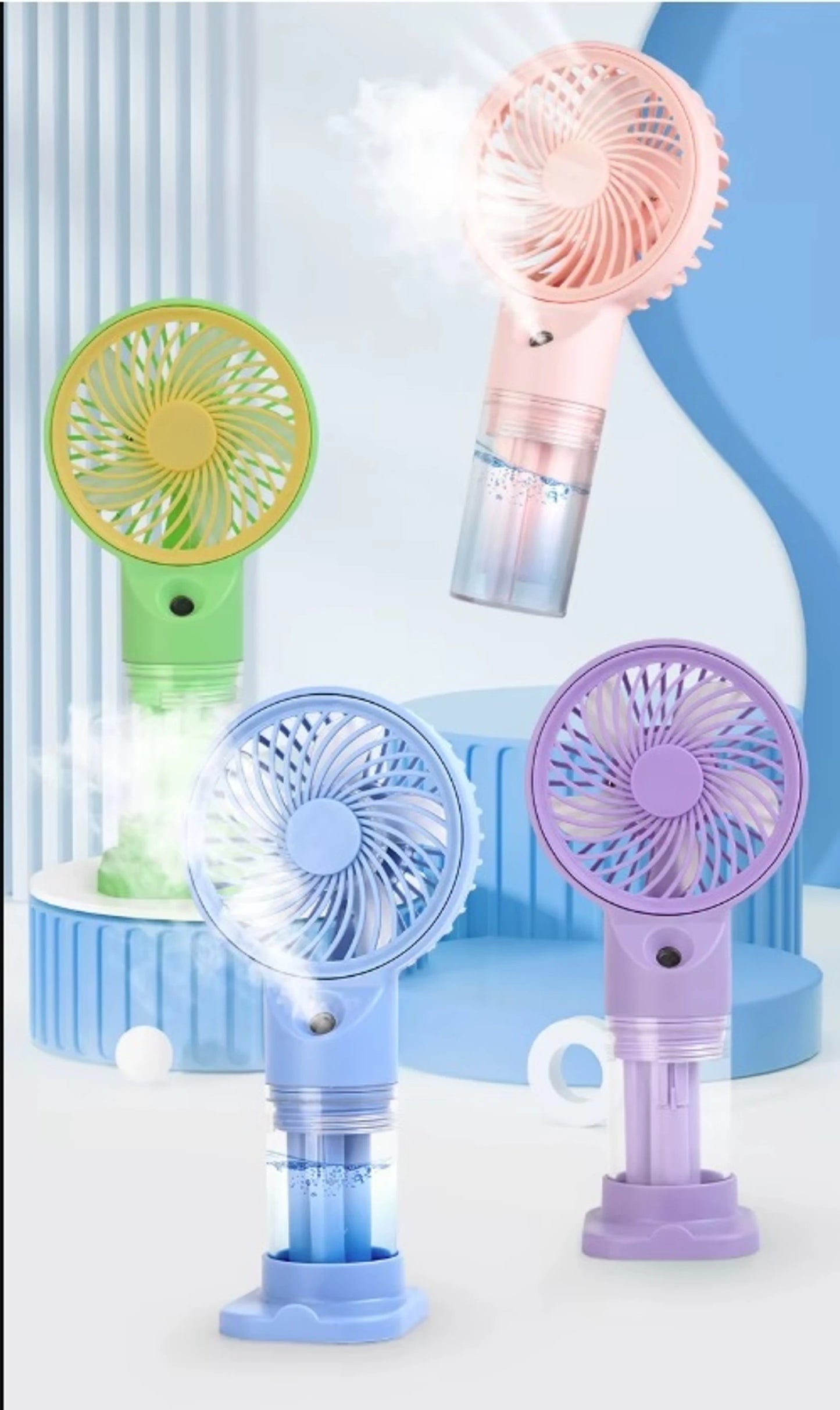 Koolfy Dual Cooling Mist Fan + Portable Mini Mist Fan
