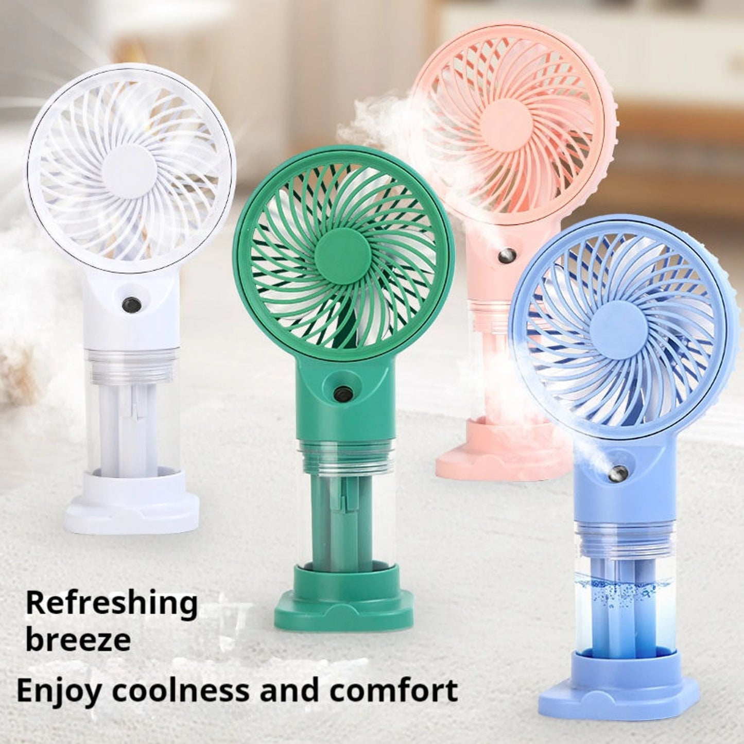 Koolfy Dual Cooling Mist Fan + Portable Mini Mist Fan