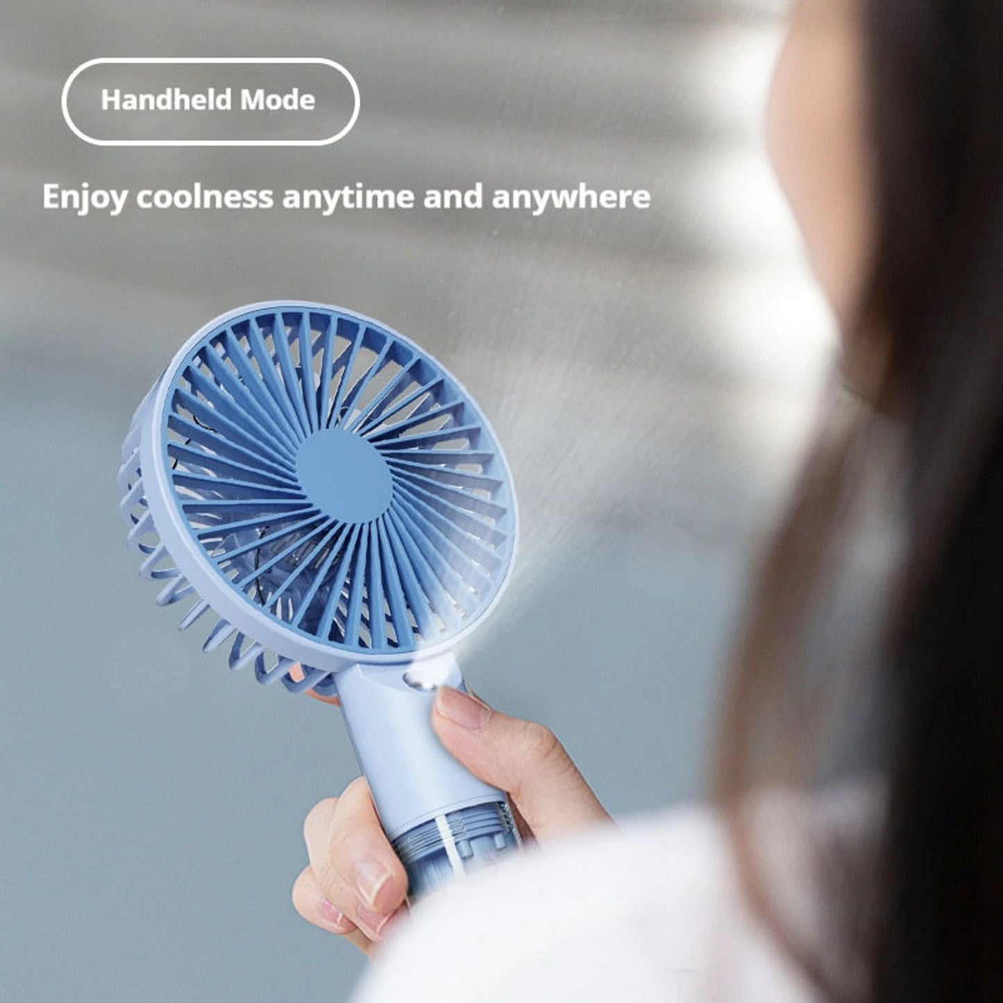 Koolfy Dual Cooling Mist Fan + Portable Mini Mist Fan